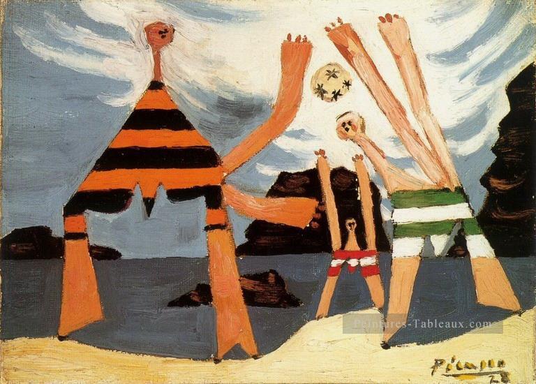 Baigneurs au ballon 4 1928 cubisme Pablo Picasso Peintures à l'huile